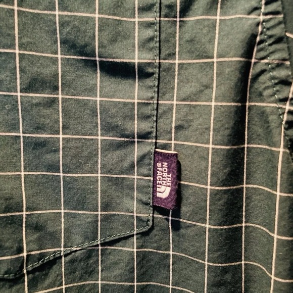 The North Face  Shirt Mens Size Small Green Plaid Long Sleeve Button - Picture 15 of 15
